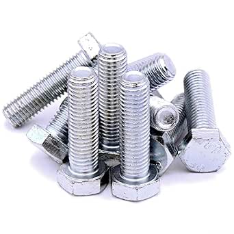 Perno hexagonal M14 x 50 mm de acero con recubrimiento anticorrosivo, paquete de 10