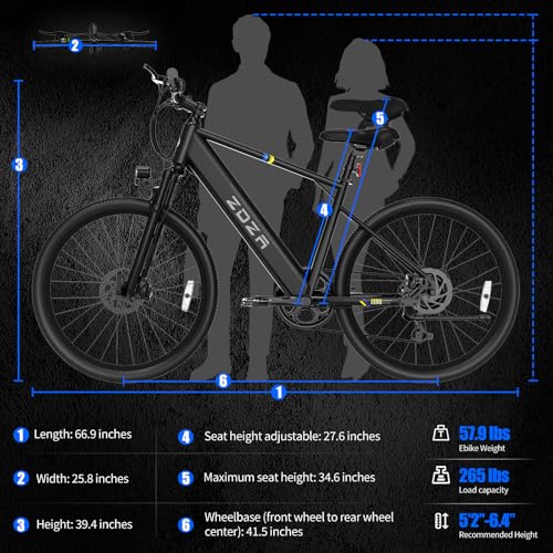 Electric Bike, 1000W Peak Motor, 26โ E Bike for Adults, 40 Miles Range & 22 Mph Ebike, Electric Bicycle for Commute, 7 Speed & Colorful LCD Display