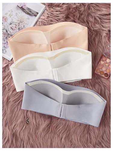 OYOANGLE Girl's 3 Pack Strapless Tube Tops Lightweight Padded Seamless Bandeau Training Bras2