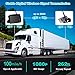 Nuoenx Wireless Backup Camera, 7 Inch Monitor Rear View Camera System for RV, Trailers, Trucks, 5th Wheels, Support 2 Cameras, IP69 Waterproof 18 LED IR Night Vision 152° View Camera, DIY Guide Lines