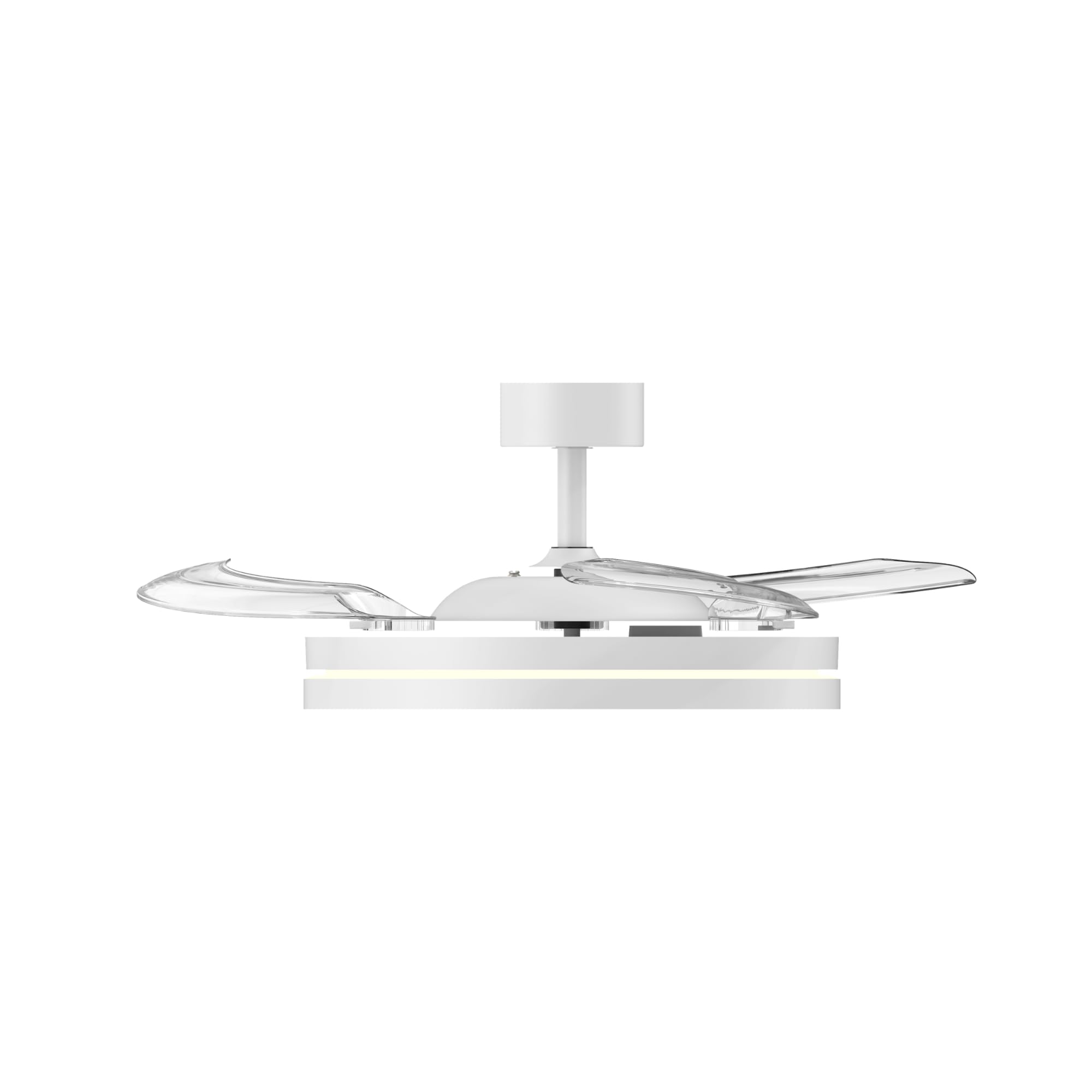 Ventilador de Techo con Luz LED - Motor DC Silencioso 24V - 6 Velocidades con Mando - 3240 Lúmenes - Diámetro 50 cm - Diseño Blanco Minimalista - Eficiencia Energética Clase A++