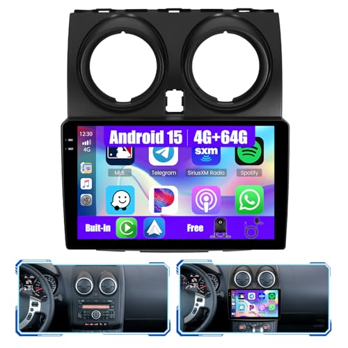 [4G+64G] Inefala Android 15 Autoradio pour Nissan Qashqai J10 2006-2016 avec Wireless Carplay Android Auto, 9