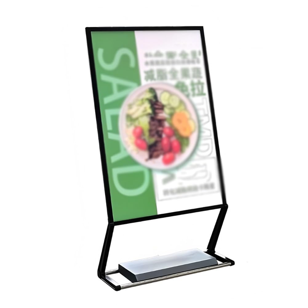 Soporte De Suelo Resistente Para Letreros, Soporte Metálico Para Letreros De Aceras Y Pavimentos Exteriores, Soporte Para Carteles De Menú, Marco De Aluminio De Fácil Carga Frontal(84.5x31x157 cm)