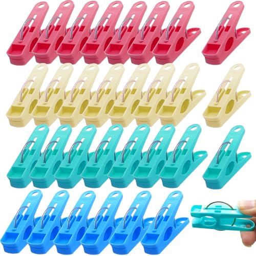 Nadinsta 112 Pcs Clothes Pegs for Washing Line With Durable Spring 4 Colors Extra Strong Washing Line Non Slip Laundry Pegs
