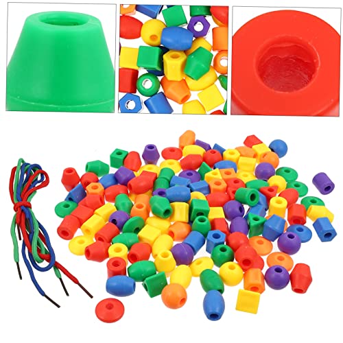 ERINGOGO 140 Peças Brinquedos De Rosqueamento De Contas Para Crianças Contas De Brinquedo Para Crian