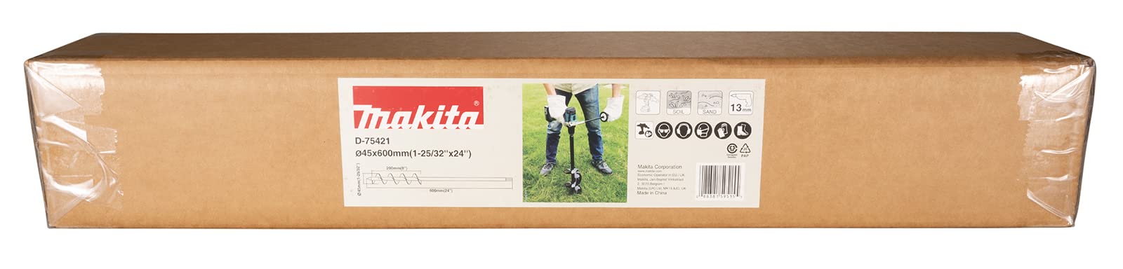 Makita D-75421 Broca de tierra 45 x 600 mm