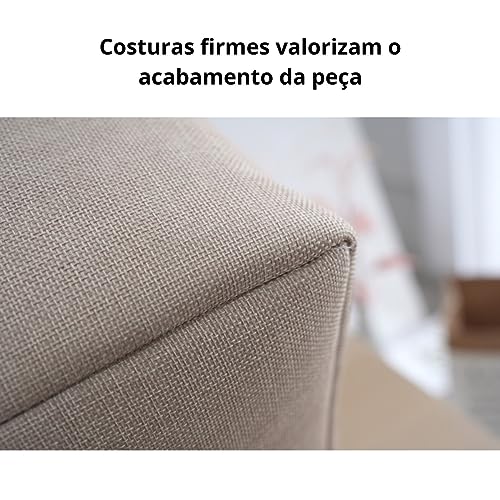 Caixa Cesto Organizador De Tecido Linho dobrável Offwhite Alça Algodão Trançado (36x26x16cm)