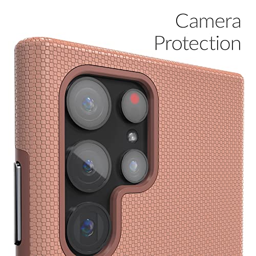 Image of Crave Galaxy S22 Ultra Case, Shockproof Protection Dual Layer Case for Samsung Galaxy S22 Ultra 5G (6.8 inch) - Blush