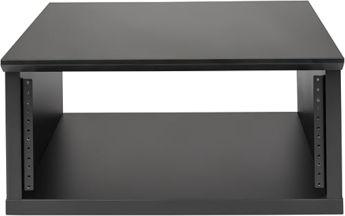 Miniatura 55 de Gator Frameworks Elite Furniture Series - Estante de escritorio de madera de 8U en acabado gris madera flotante (GFW-ELITERK-8U-GRY)