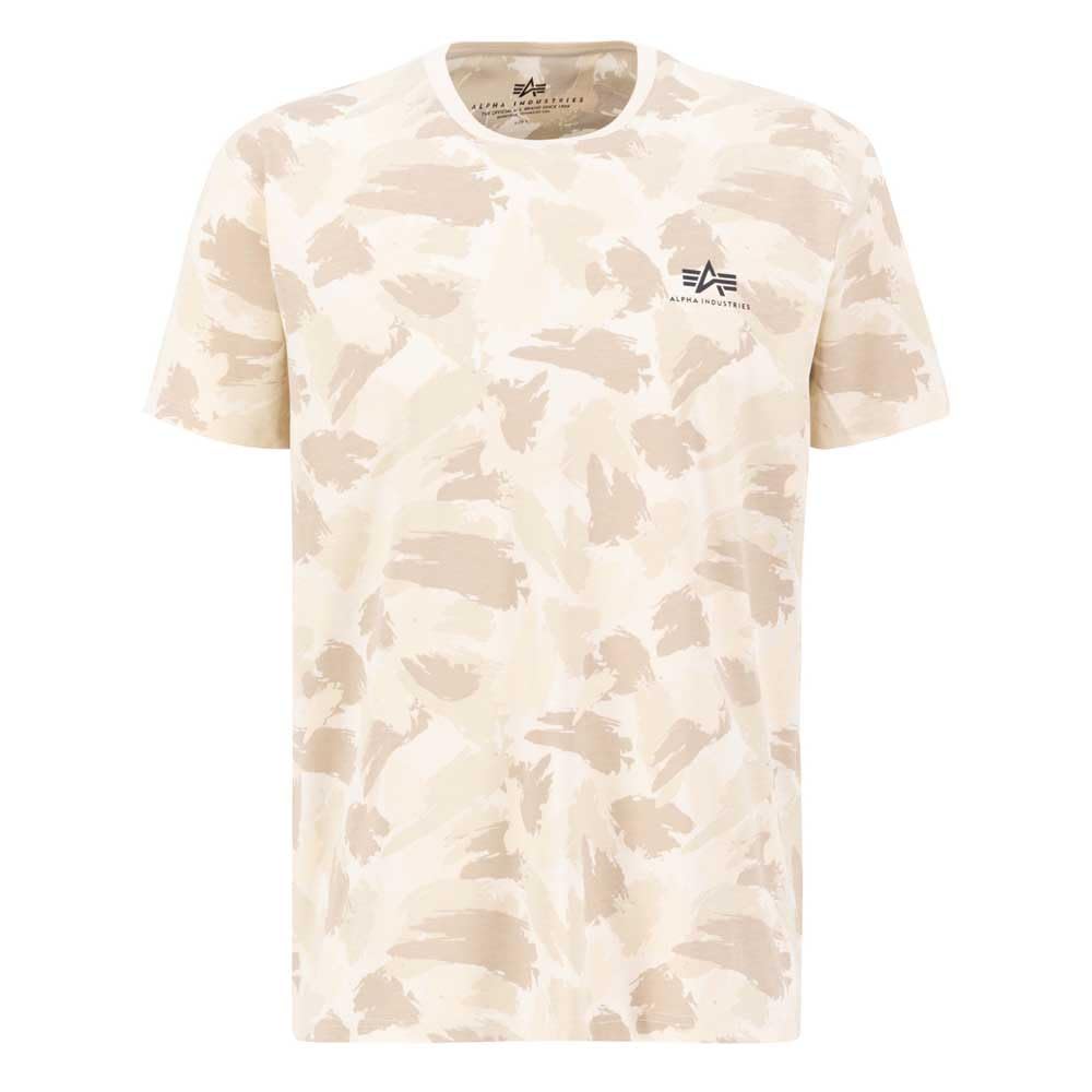 Alpha Industries Basic T Small Logo Camo T-Shirt für Herren Sand Camo