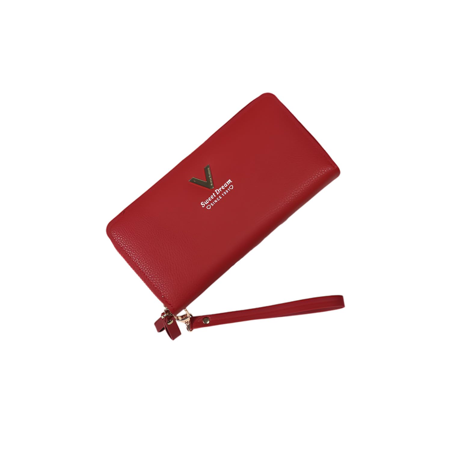 momisy Women's Girls PU Leather Party Wedding Clutch | Zipper | Ladies Purse Wallet Girls (Red)-picture-22