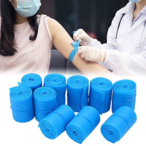 Torniquete de 10 piezas aprox., torniquete de liberación rápida para enfermeras 1x18.1in Torniquete de goma flexible desechable sin látex resistente al desgarro para niños adultos