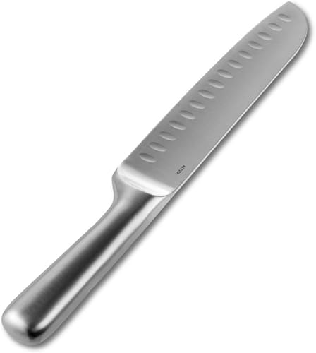 Alessi sg508Mami grande cuchillo Santoku en Forget AISI 420, alfombrilla, 12.5"