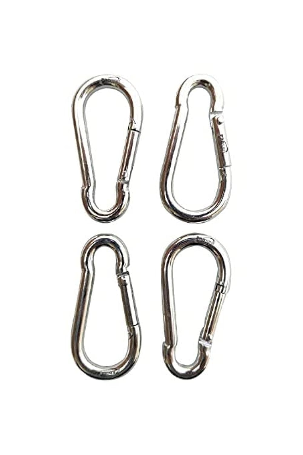 Prospo 10x100mm Stainless Steel Spring Snap Hook Carabiner/Hook Swing Connector/Heavy Duty Multipurpose (Silver) - Pack of 4pc (10 MM) (B07P4MQYW1) Amazon Price History, Amazon Price Tracker