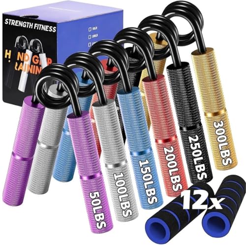 Grip Strength Trainer Set – 6 Pack Adjustable Hand Grippers
