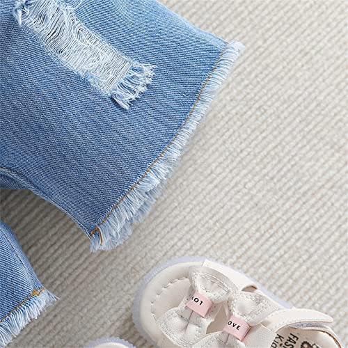 Toddler Kids Jeans Shorts Ripped Distressed Raw Denim Shorts Girls Boys Bermuda Jean Shorts High Elastic Waist Casual4