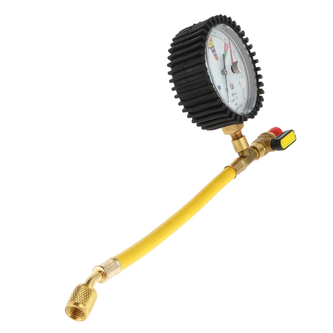 Alipis Manometer für Kältetechnik mit Messing Kugelventil Gasdruckprüfset für Sommer Druckverlustprüfer bei Klimaanlagen und Auto mit Großem Display