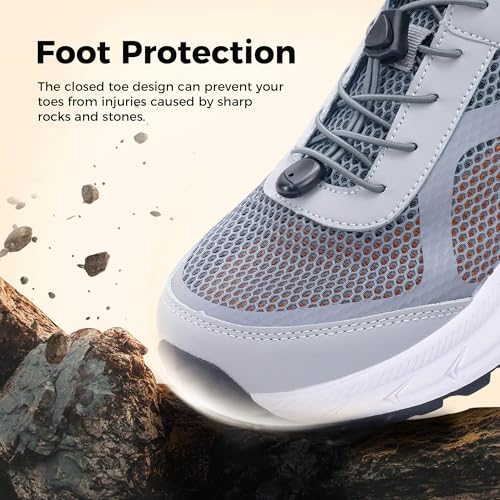 Mens Closed Toe Wide Width Hiking Sandals Summer Walking Water Shoes Comfortable Recovery Fisherman Sport Sandals3