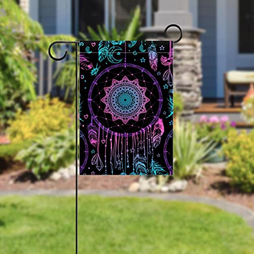 Attrape-rêves drapeau de jardin en jute double face pour embellir un gazon terne - 5
