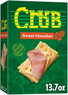 Clu+b Sweet Hawaiian Crackers, Lunch Snacks, 13.7 oz