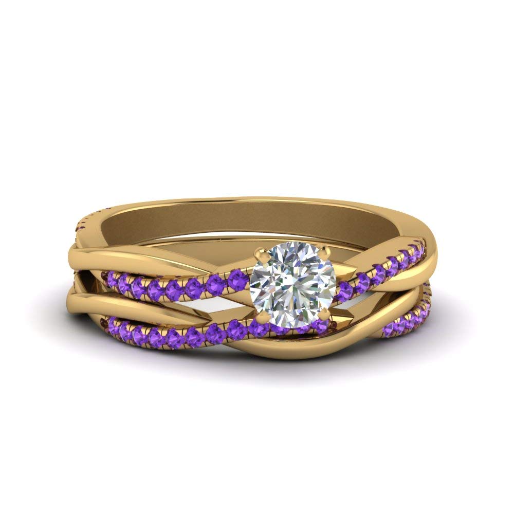 Ensemble assorti de diamants Infinity Twist pour mariage