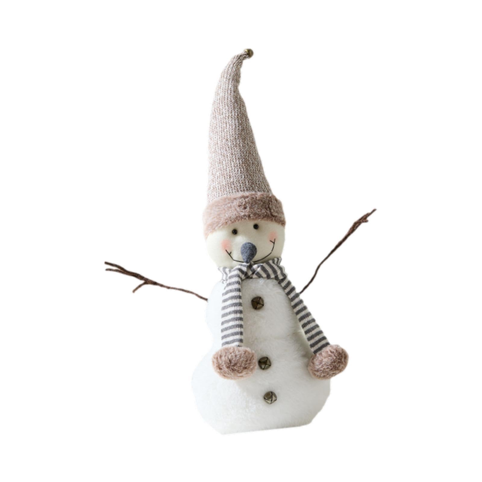 Adorno de Navideño, Adorno de Escritorio, Decoración Navideña con Bufanda, Sombrero, para Dormitorio, Fi, 60cmx25cmx14cm