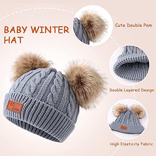 Image of Yuoahcn Kids Winter Beanie Hat Scarf Gloves Set Knit Warm Toddler Winter Cap Gloves Neck Warmer for Boys Girls 1-8 Year