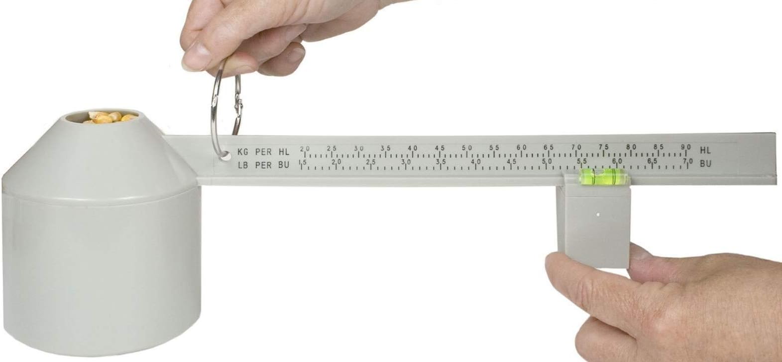 Test Weight Grain Scale, Portable Crop Weight Measurement Tool for Bushels & Hectoliters, Up to 70 lbs per Bushel | 08170