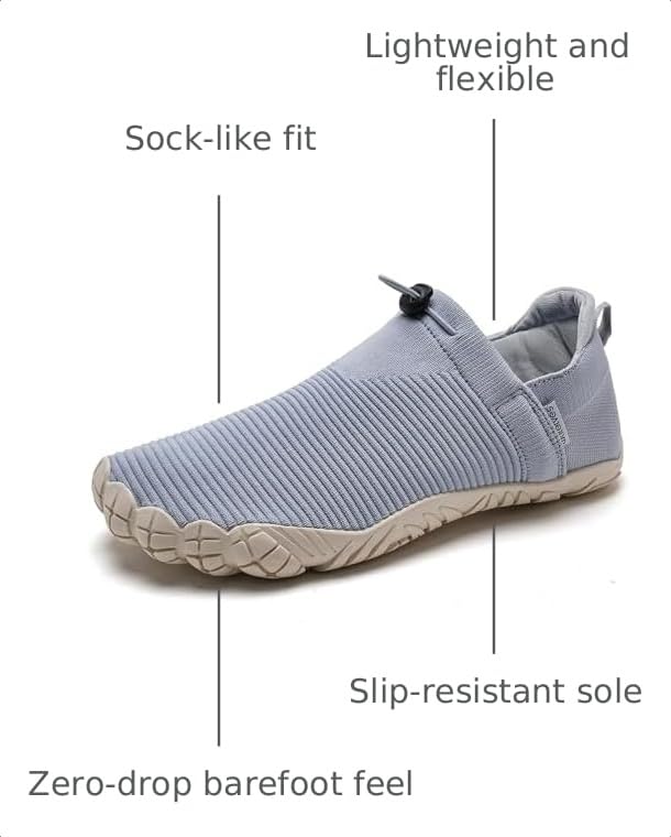 Image of WateLves Water Shoes Womens Mens - Comfortable Lightweight Striped Pattern Barefoot Shoes for Beach Swim Pool Yoga Boating Water Aerobics