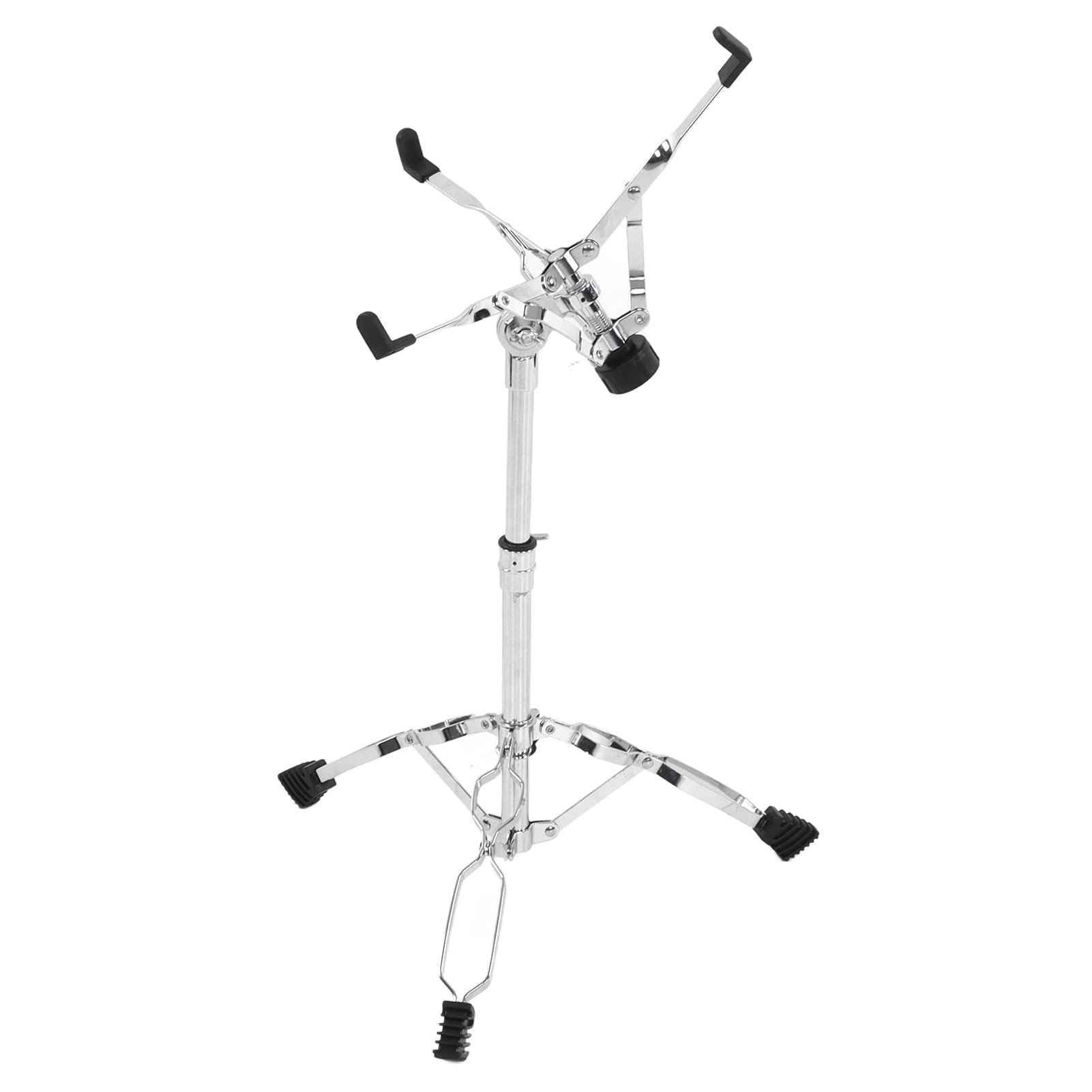 Drum Stand, Silver Iron Folding Design Cymbal Stand Double Layer Simple Installation Durable Sturdy for Snare Drums for Ethereal Drums for Dumb Drums