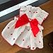 Dog Spring Bow Dress Dog Boy Girl Dogs for Indoor and Outdoor Use Princess Clothes Outfit for Pet Red Heart Pet Dress