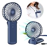 Psecici Handheld Fan, Mini Portable Personal Fan with lanyard, 4 Speeds Level 180° Foldable Design for Desk/Travel/Office/Outdoor