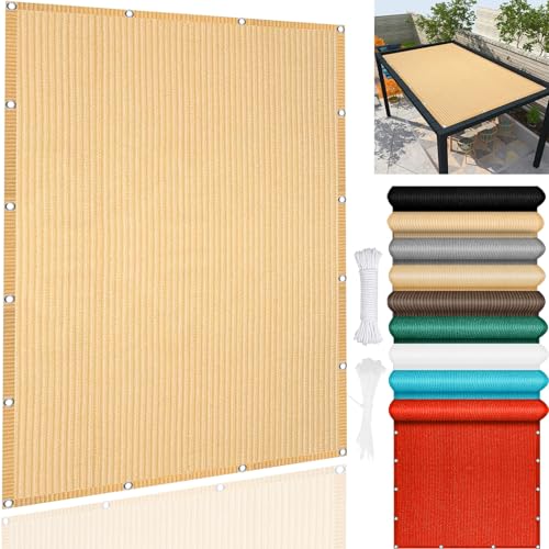 BreathableVela, 340 x 550 cm, protezione UV al 98%, resistente alle intemperie e ideale per patio, posto auto coperto, terrazza e giardino, color crema