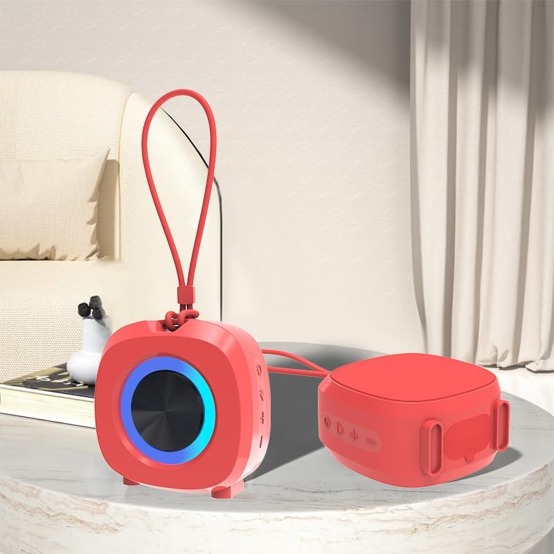 Miniatura 4 de Altavoz Bluetooth Reproductores multimedia portátiles, sonido estéreo claro y fuerte, altavoz inalámbrico de graves profundos con luces TWS IPX5,