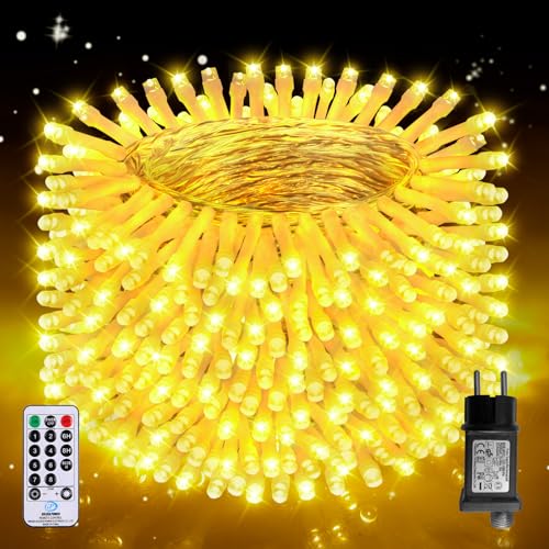 Auriostar Lichterkette Außen, 30m 300LED Lichterkette Weihnachtsbaum...