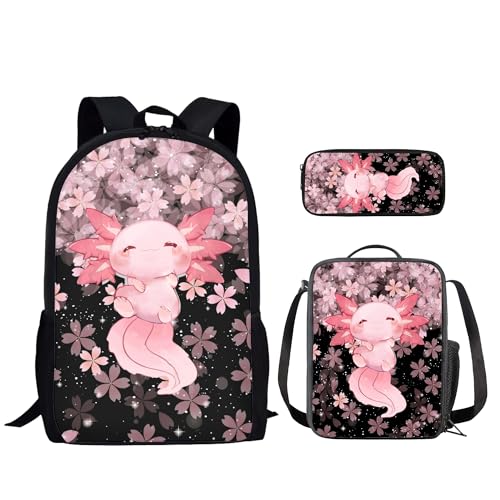 HELLHERO Axolotl 3-in-1 Backpack Set