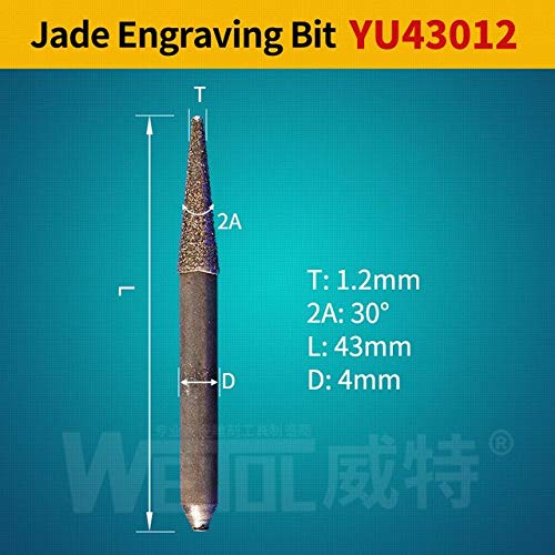 Buy Weitol 5pcs jade carving tools electroplated diamond stone router