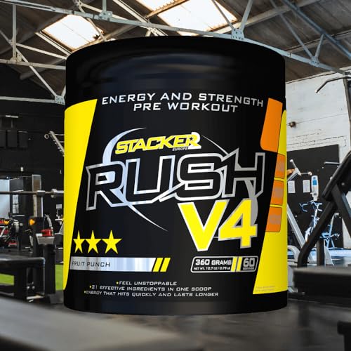 Rush V4 Pre-Workout Booster, Fruit Punch - Image 3