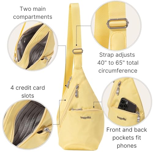 Image of Baggallini Mini Sling - 12x7 Sling Crossbody Bag Backpack with Adjustable Shoulder Strap