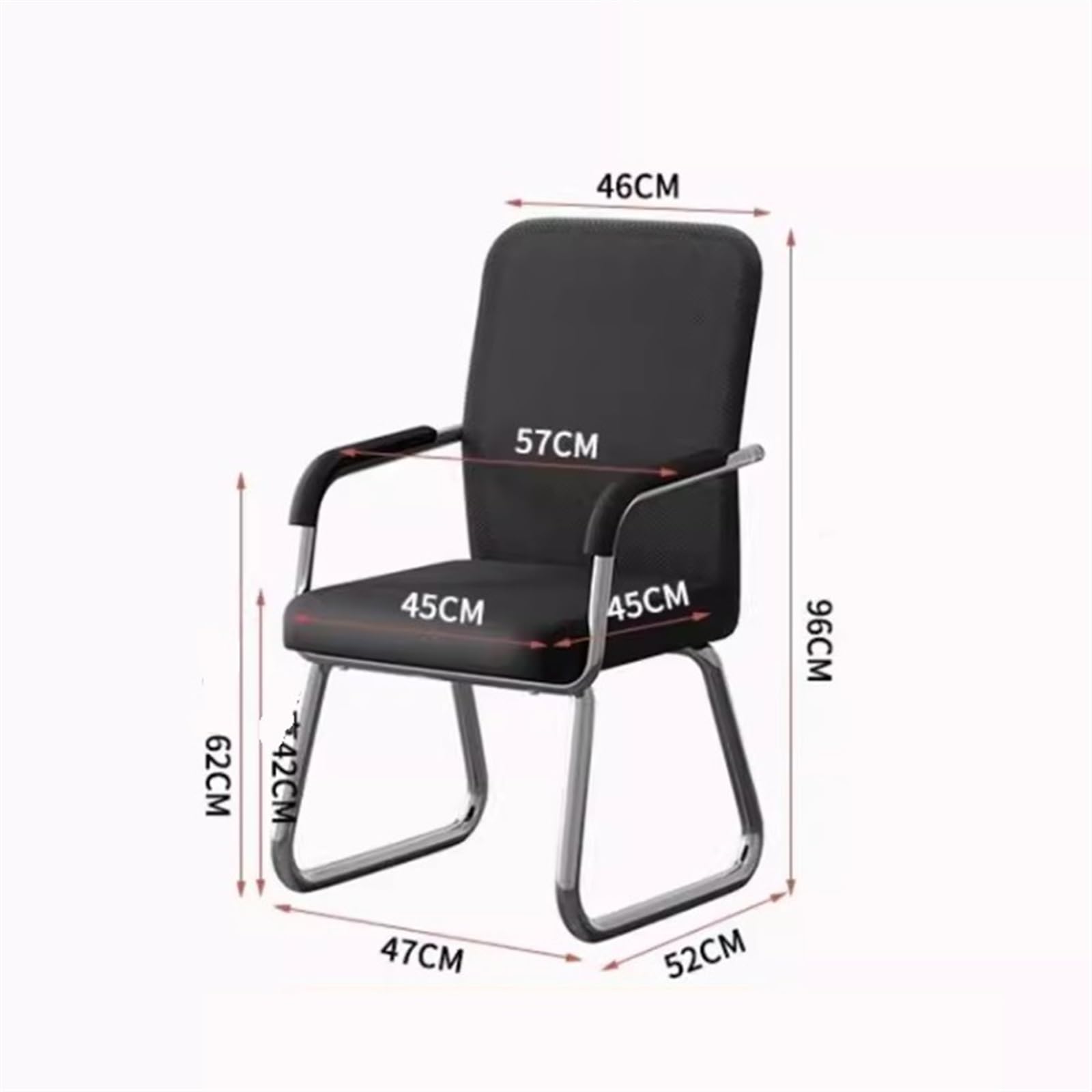 Ergonomiczne, zielone krzesło biurowe, oddychające, siatkowe, z podłokietnikami i chromowaną podstawą, wygodne krzesło komputerowe do użytku domowego i biurowego
