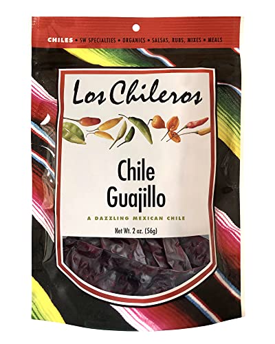 Los Chileros Chile Guajillo, Whole, 2 Ounce (Pack of 8)