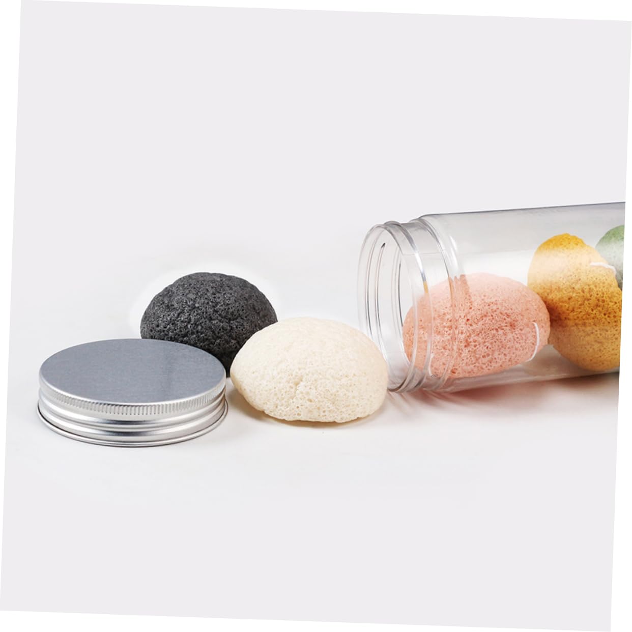 Healeved 24piezas Esponjas De Naturales Para Cuidado Facial De Exfoliantes y Limpiadoras Suaves Para Tipo De Piel Para Eliminar Maquillaje y Impurezas