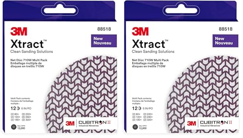 Disque maille 3M Xtract Cubitron II 710W en multi-pack de 12 disques abrasifs pour ponçage propre