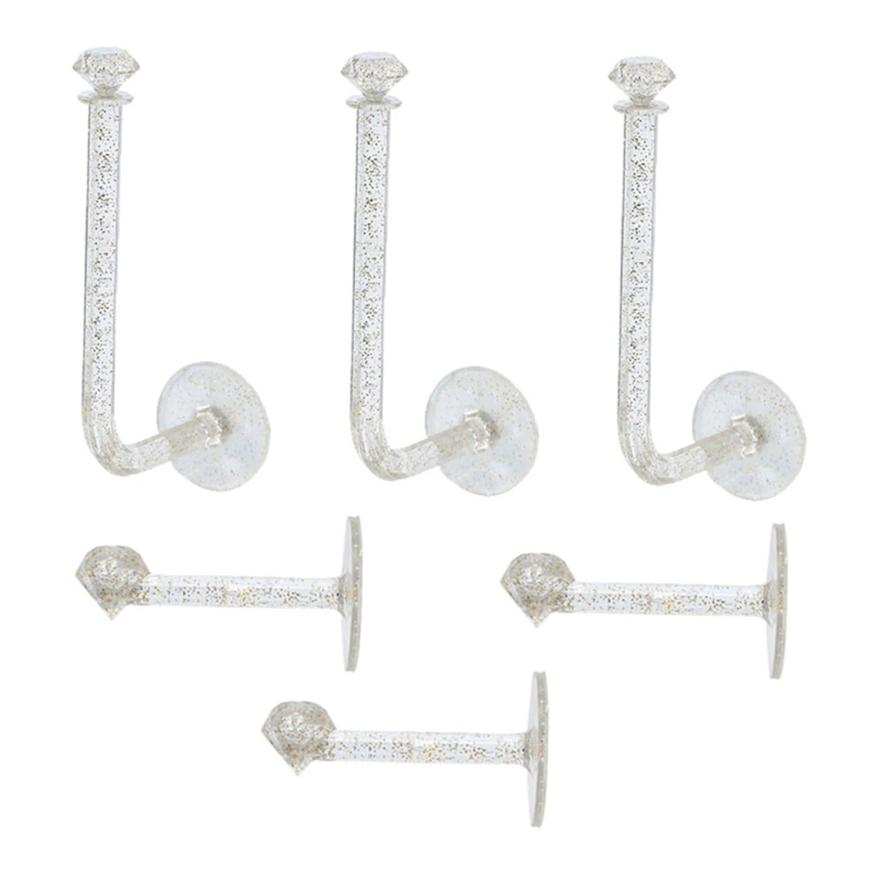 SOLUSTRE 6Pcs Wall Mounted Hair Tie Holder Versatile Hair Rope Storage Hooks Creative Hair Accessory Organizer for Home Decor for Headbands and Hair Accessories