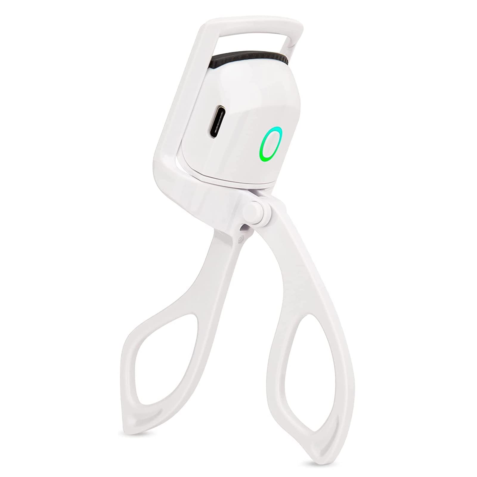 DIKXOHeated Eyelash Curler, Three Heating Modes Quick Natural Curling Eye Lashes with False Eyelashes Applicator Tool, Eyelash Heated Curler with Quick Pre-Heat (White)