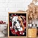 KAYEIUU English Bulldog with Flowers Diamond Painting Kits for Adults Animal 5D Full Drill Round Diamond Art Kits Diamond Dots Paintings with Diamonds Gem Art Picture Crafts Home Decor 12x16 inch