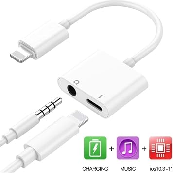 4420 Lightning Uyumlu Kulaklık Şarj Çevirici Dönüştürücü Adaptör Aux Kablosu Iphone 7 8 X Xr 11 Plus