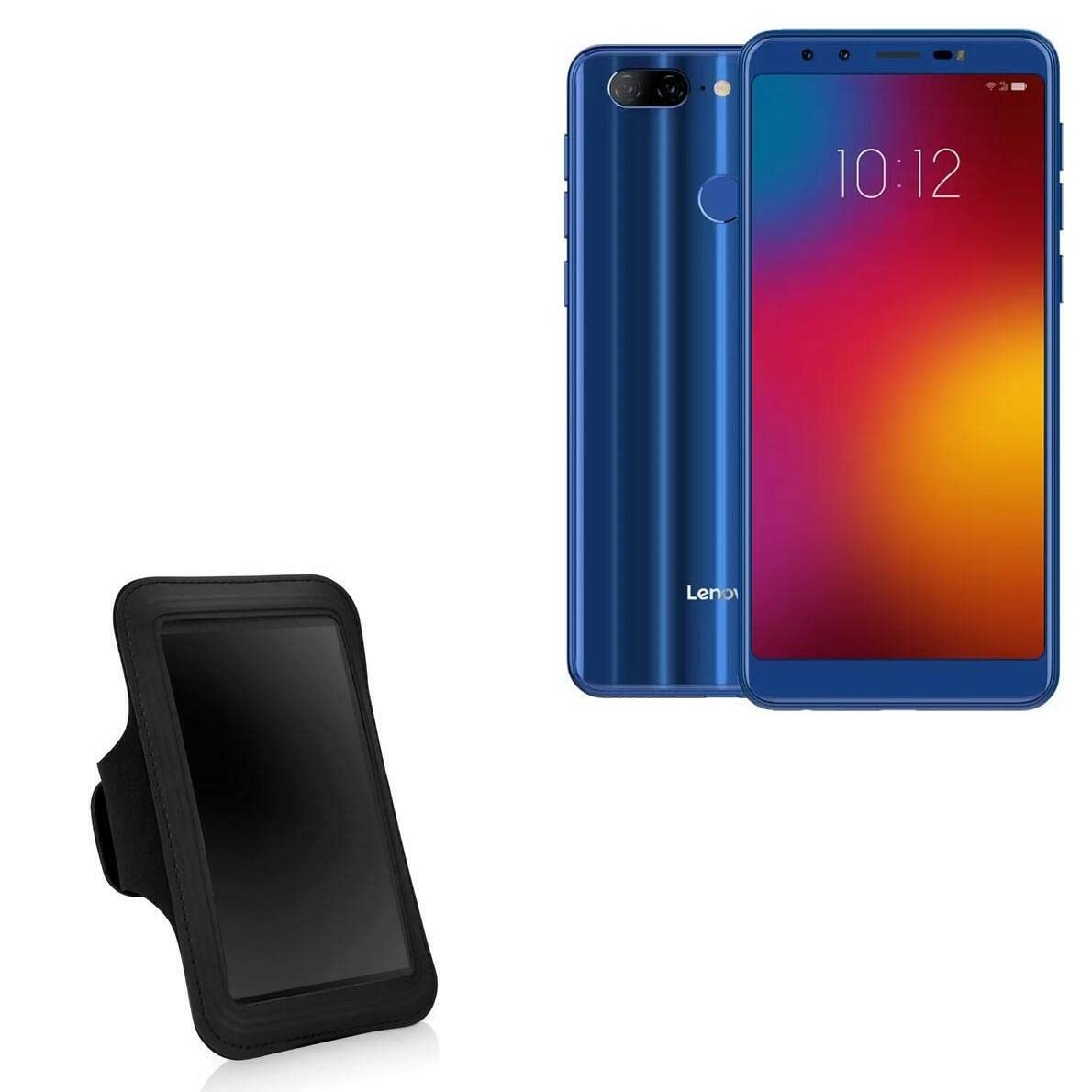 BoxWave Case Compatible with Lenovo K9 - Sports Armband, Adjustable Armband for Workout and Running for Lenovo K9 - Jet Black