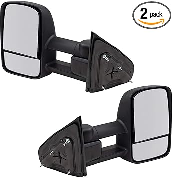 Amazon Com Brock Replacement Set Manual Side Tow Mirrors W Telescopic Dual Arms Compatible With 2014 2018 Silverado Sierra 2019 Ld Limited Pickup Truck 22820395 22820396 Automotive