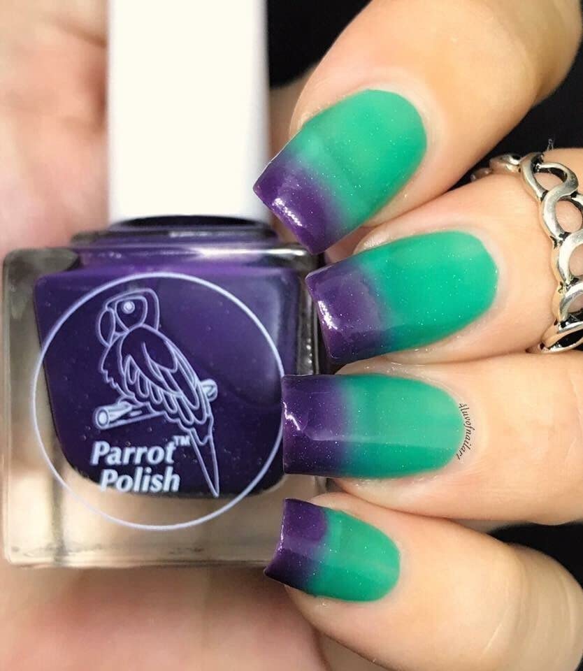 Miniatura 2 de Parrot Polish Esmalte de uñas térmico Purple Gum Paste - PúrpuraVerde